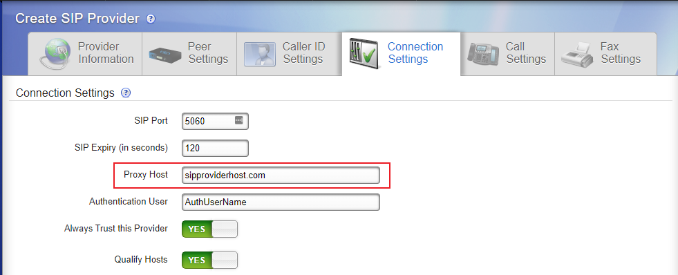 Switchvox: VoIP Provider SRV Lookup